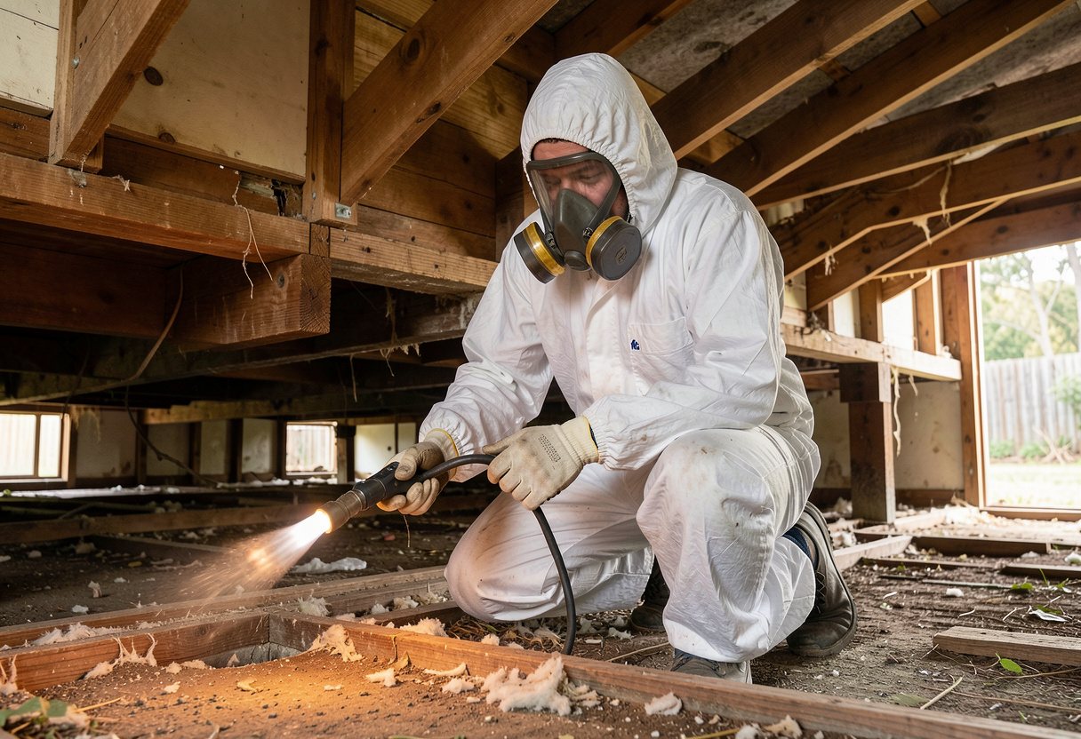 Professional mould remediation technician